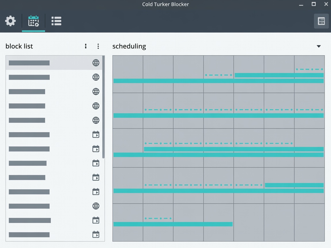 Cold Turkey Blocker schedule screen overview
